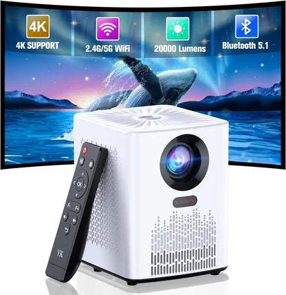 Wireless Projector with Built-in WiFi & Bluetooth Connectivity
