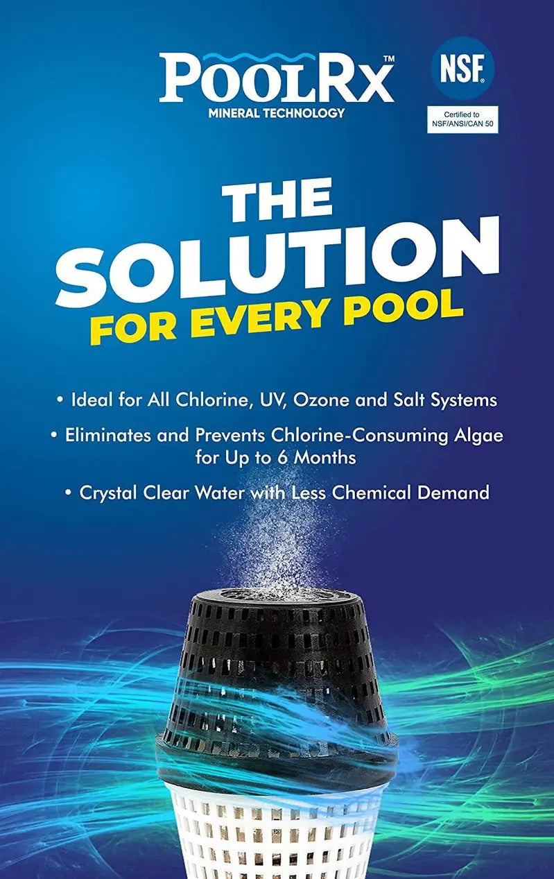 PoolRx Algaecide Units  4-Pack Black Model for 20K30K Gallon Pools, Copper-Based Treatment