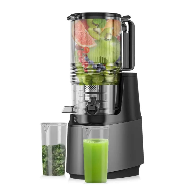 Low-Speed Cold Press Juicer (400W, 50 RPM) with Reverse Function & Safety Lid Lock