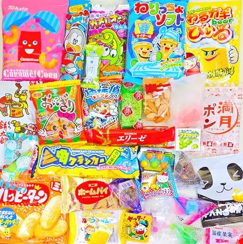 Sakura Box 30-Piece Japanese Snacks & Candy Dagashi Gift Set