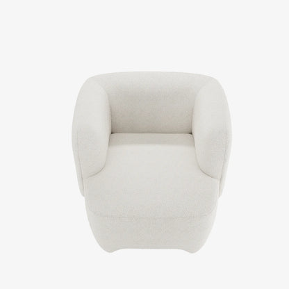 NOA - Fauteuil en laine boucl e  crue