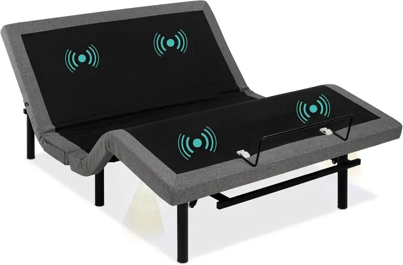 Electric Twin XL Adjustable Bed Frame  Ergonomic Base with Wireless Remote, Massage, Nightlight & Dual USB Ports