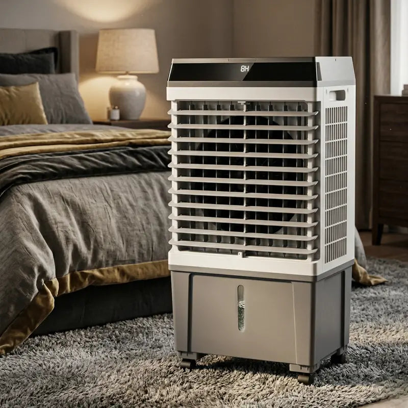 High-Capacity Evaporative Air Cooler  5.3-Gallon Tank, Remote-Controlled