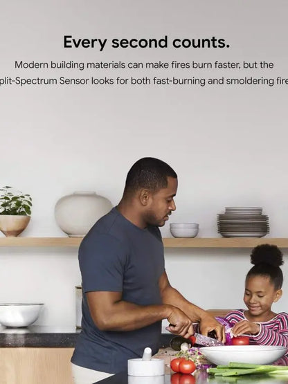 Nest Protect Battery-Powered Smoke and CO Alarm  Smart Detection, Voice Alerts, and Sleek White Design