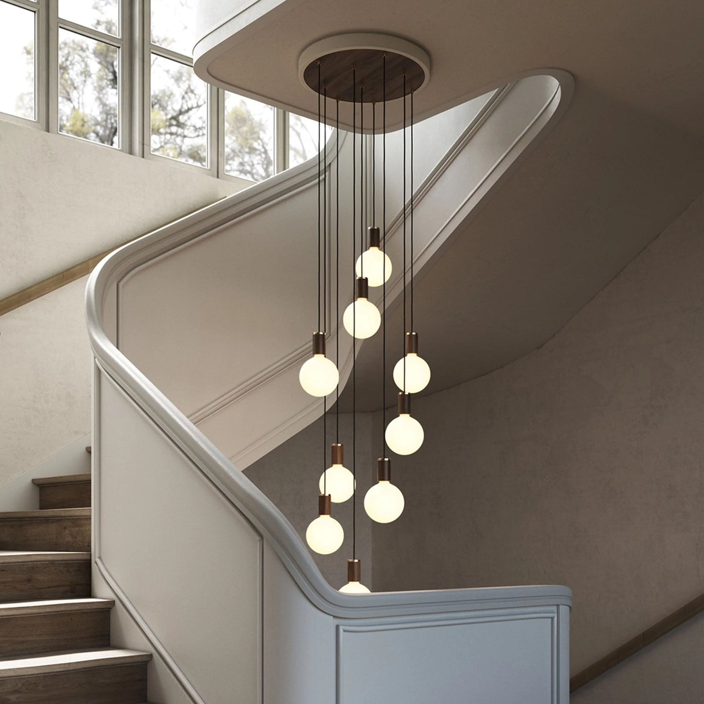 The Original Nine Pendant in Walnut + Sphere IV