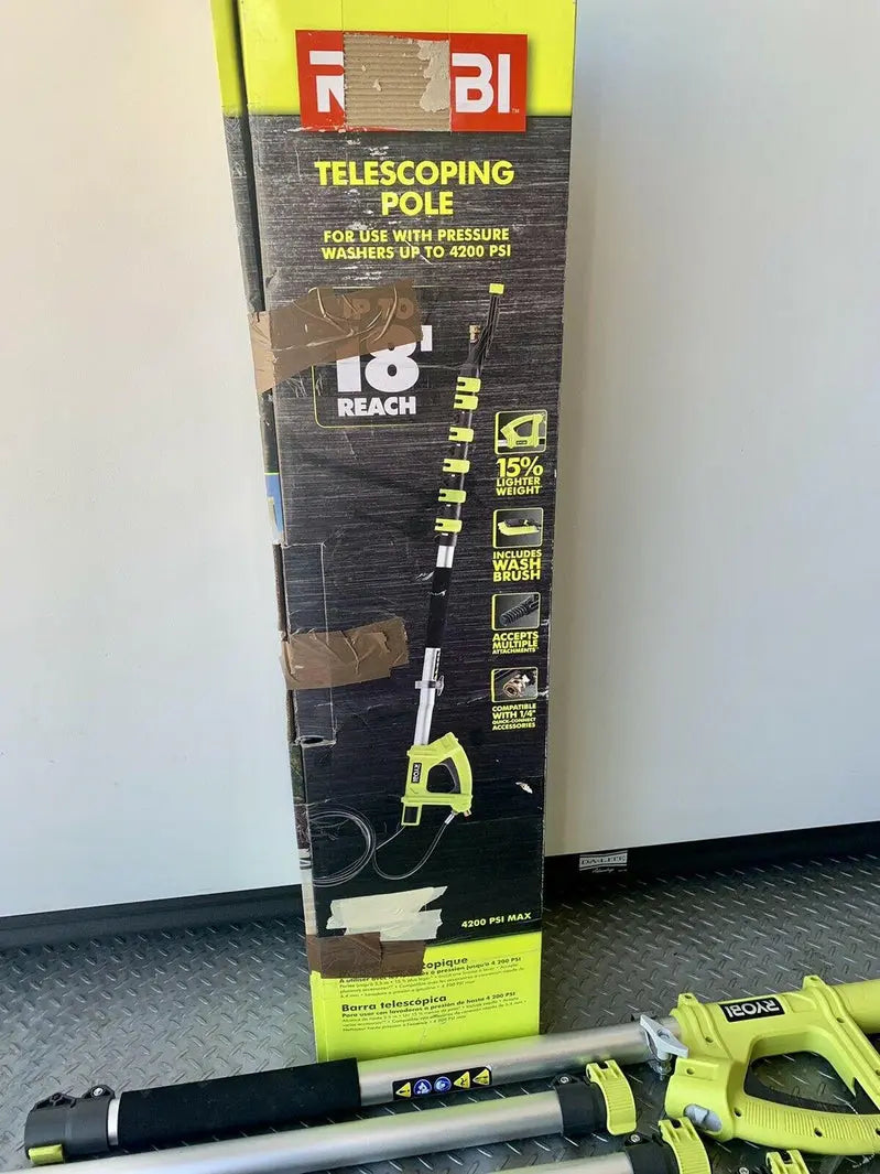 RYOBI 18-Foot High-Pressure Extension Pole  Compatible with Up to 4200 PSI Washers