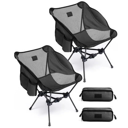 Lightweight Folding Camping Chair with Durable Aluminum Frame and Carry Bag