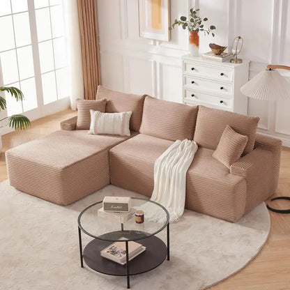110-Inch Boneless Cloud Sofa: Ultra-Modular Living Room Lounge with Deep, Supportive Seating