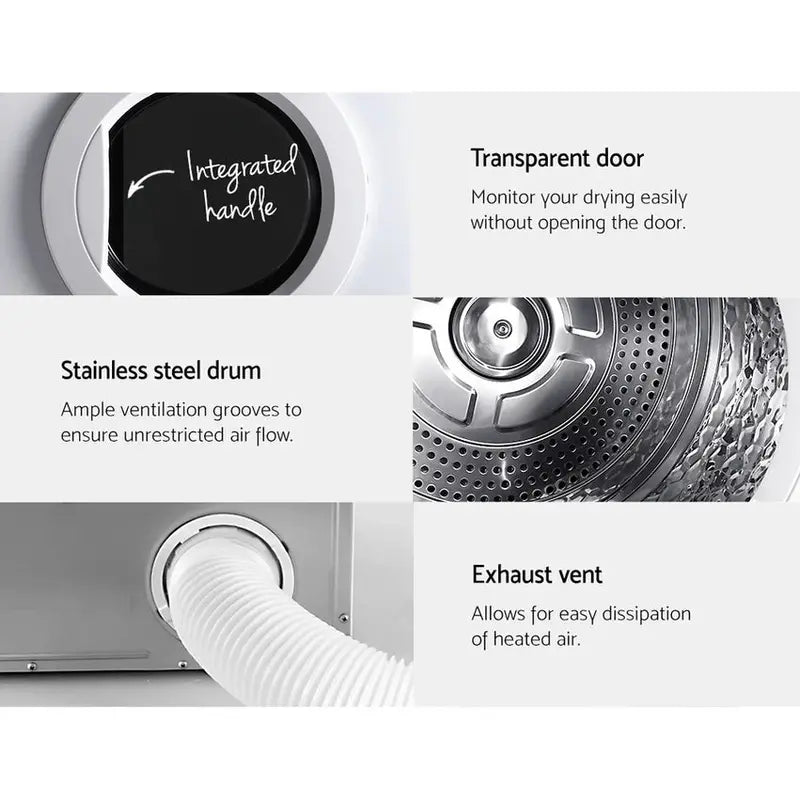 Devanti 7kg Vented Tumble Dryer in White