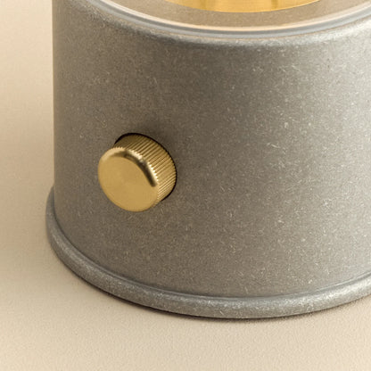 The Rugged Muse 1.0 Portable Lamp in Raw Aluminium
