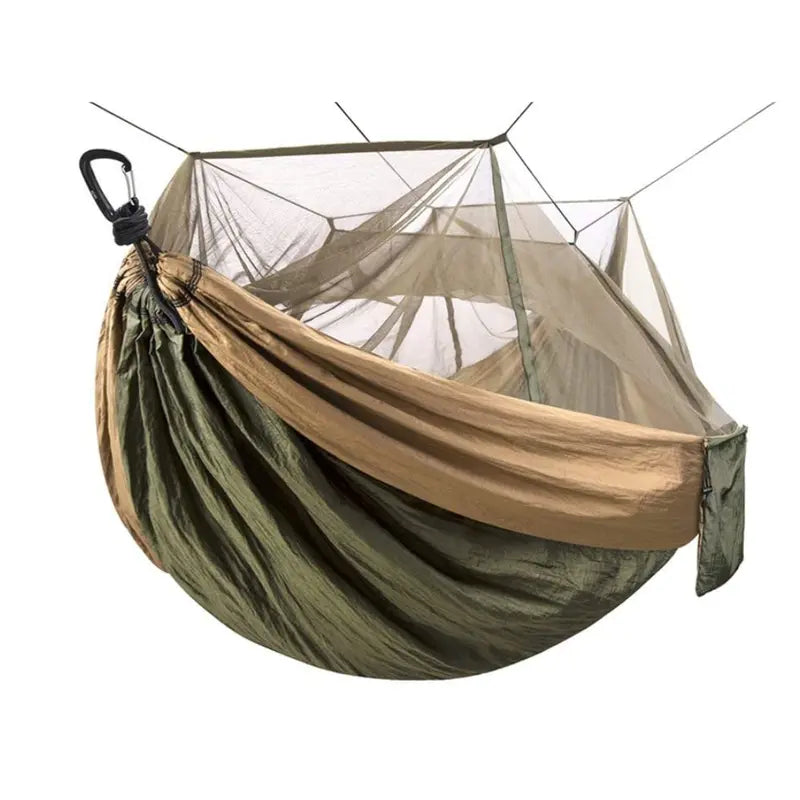 Large Mesh-Top Camping Hammock (78″ x 118″) with Tree-Friendly Suspension Straps