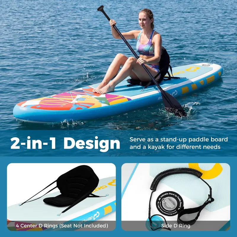 11-Foot Inflatable Stand-Up Paddle Board with Complete Accessory Kit