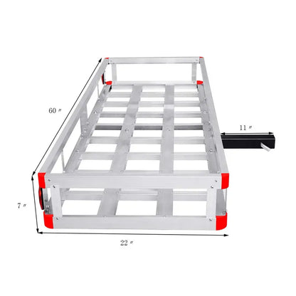 60″ x 22″ Aluminum Hitch-Mount Cargo Carrier  Fits Standard 2-Inch Trailer Receivers
