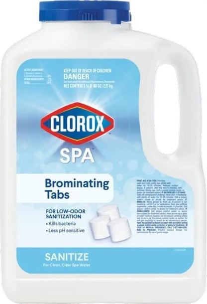 Clorox Pool & Spa Low-Odor Bromine Tablets, 5LB  Restores Water Clarity & Sanitizes Effectively