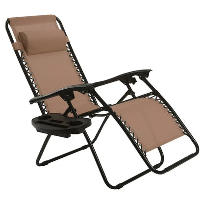 Zero Gravity Folding Lounge Chair  Reclining Ergonomic Patio Lounger