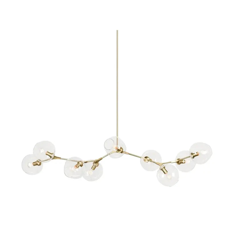 Orvani Linear Globe Chandelier in Modern Industrial Style