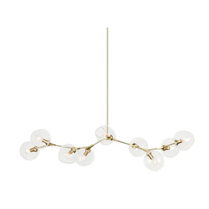 Orvani Linear Globe Chandelier in Modern Industrial Style