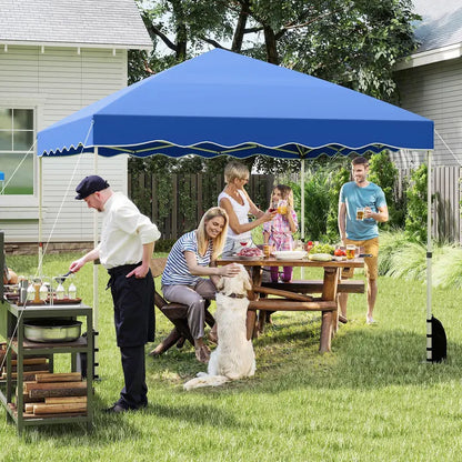 10′ x 10′ Instant-Setup Canopy Tent with Rolling Carry Bag for Easy Transport