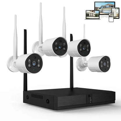 Topvision 4Pcs Security Wired Camera System, 8CH 3MP NVR Home Security, 1080P IP Security Surveillance Cameras