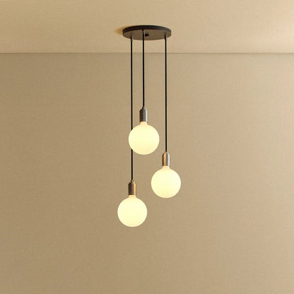 Triple Pendant in Graphite + Sphere IV