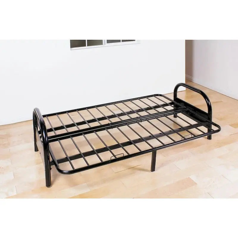 Alfonso Futon Frame  Adjustable Black Metal Base for Versatile Sleeping & Seating