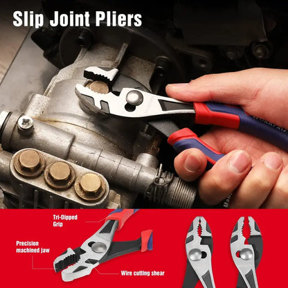 WORKPRO Premium CR-V Pliers Set  4-Piece Durable Construction Tool Collection