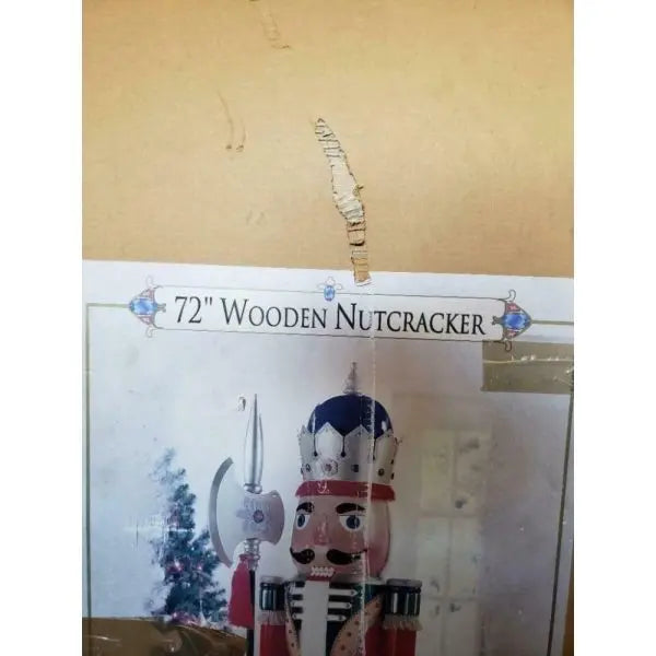 Retro 6-Foot Tall Wooden Nutcracker Duo  Classic Christmas Display Figures