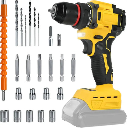 20V Brushless Cordless Drill Driver  Dewalt Battery Compatible, Two-Speed Control