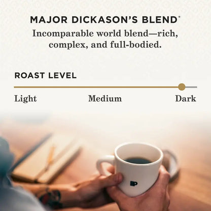 Peet’s Major Dickason’s Blend Dark Roast K-Cup Pods, 75 Count, 100% Arabica for Keurig