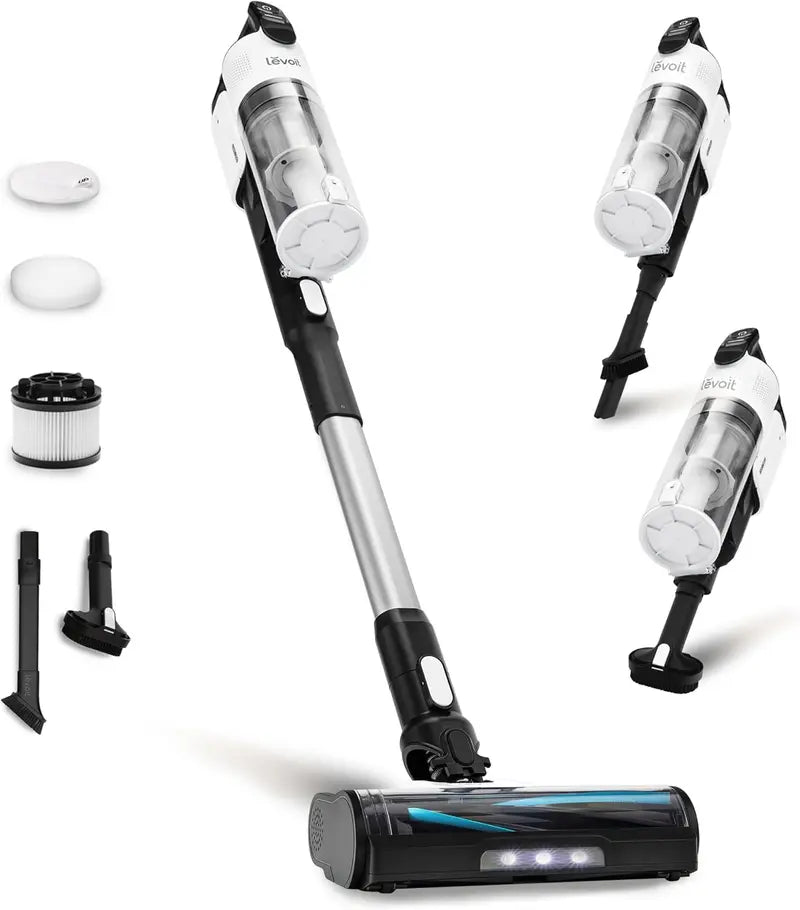 LEVOIT LVAC-200 Cordless Stick Vacuum: Tangle-Free Design, 50-Min Battery, Lightweight Multi-Surface Cleaner for Hard Floors, Carpets & Pet Hair