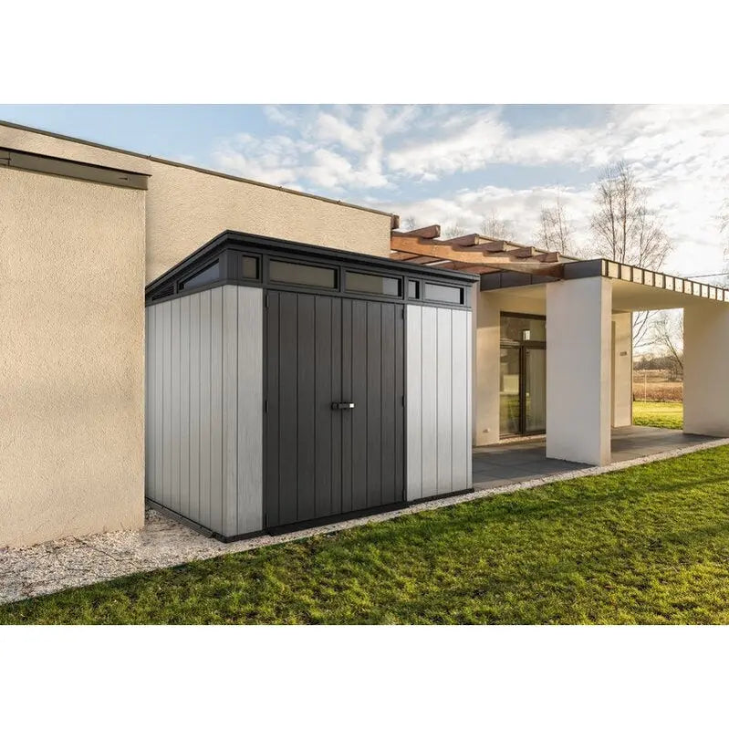 Artisan 9 ft × 7.5 ft Plastic Storage Shed  Durable Resin Construction