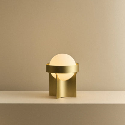 Loop Table Lamp in Gold + Sphere IV