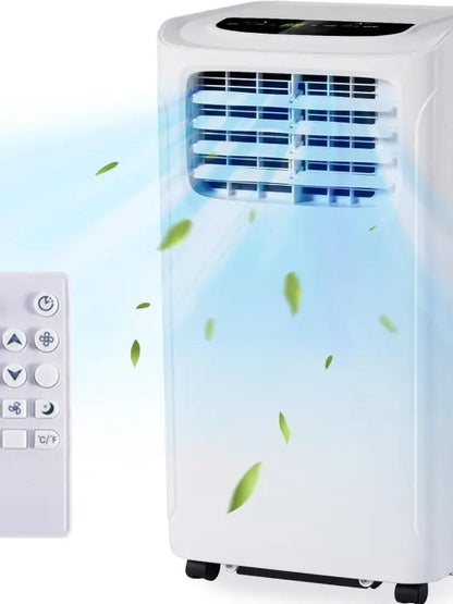 Portable Air Conditioner 4-IN-1 Unit with Dehumidifier, Fan & 24H Timer, Cools 300 Sq.ft, Includes Window Venting Kit