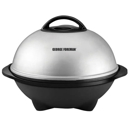 George Foreman Silver Grill  12+ Serving Electric Contact Grill with Slope Design
