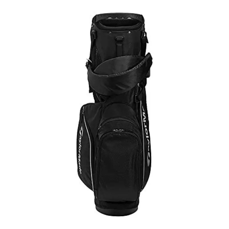 TaylorMade 5.0 ST Golf Stand Bag, Black/White, Lightweight, 5-Way Top, 6 Pockets, Dual Straps