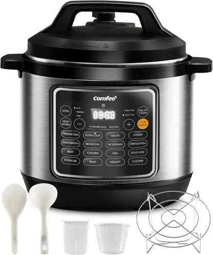 COMFEE 8-Quart Pressure Cooker  16-Function Electric Multi-Cooker with Non-Stick Inner Pot