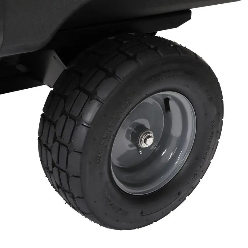 Brinly-Hardy 850 lb 17 cu ft Tow-Behind Poly Utility Cart for Lawn Tractors & Zero-Turn Mowers