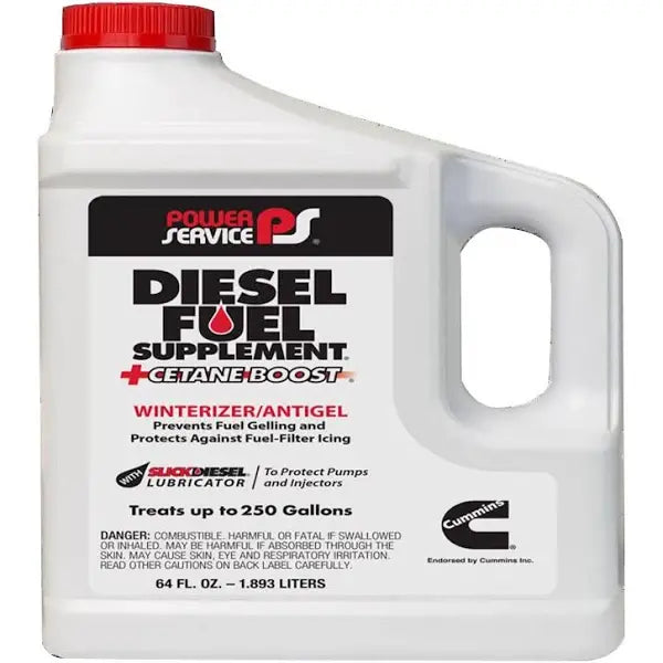 Power Service Diesel Fuel Supplement +Cetane Boost, Winterizer 64 fl oz