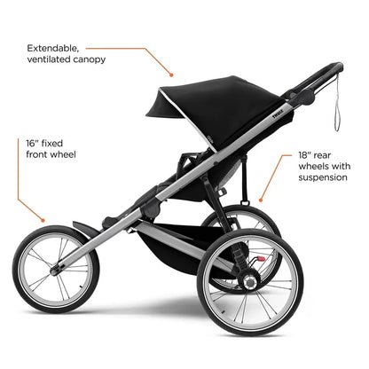 High-Performance Jogging Stroller  All-Terrain Wheels, Suspension System, and Compact Fold
