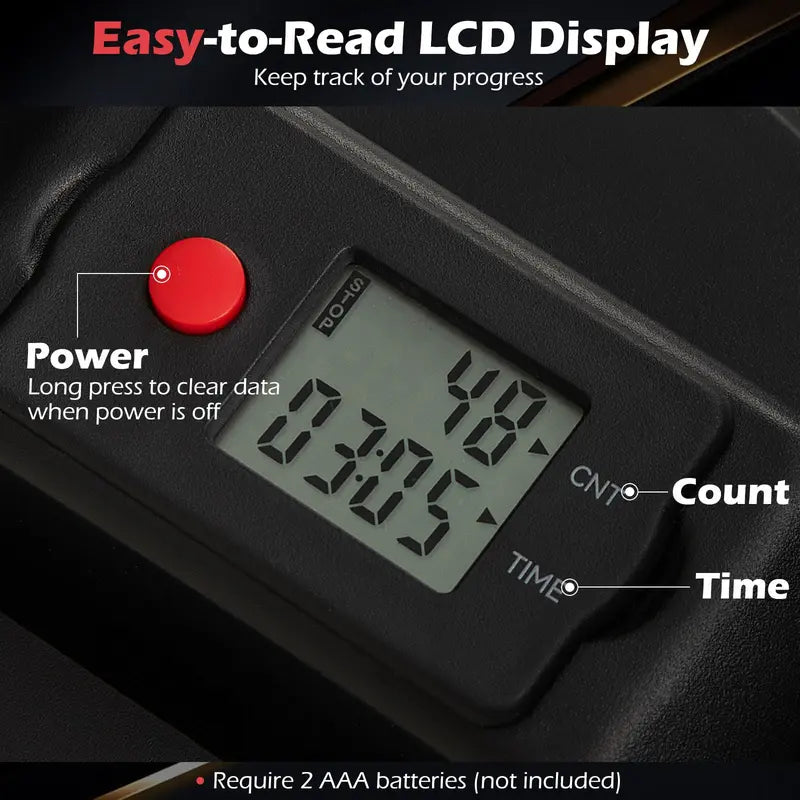 Dual-Function Twist Stepper  Waist Trimmer Platform with Handlebar & LCD Display