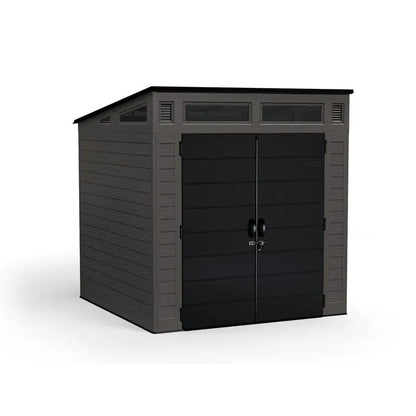 Modernist Resin Storage Shed  7.2 ft x 7.3 ft x 7.5 ft with Sleek Profile