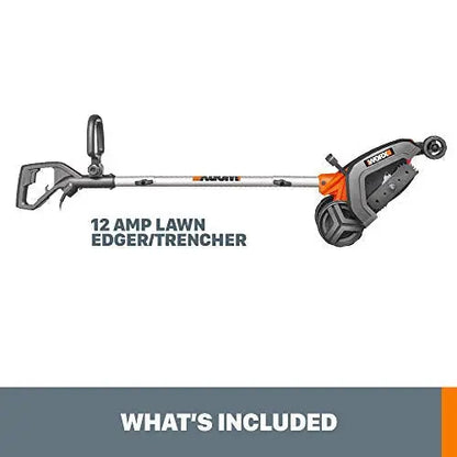 Worx WG801 12-Amp Electric Lawn Edger  7.5-Inch Cutting Width, Adjustable Depth, Trenching & Edging Functions