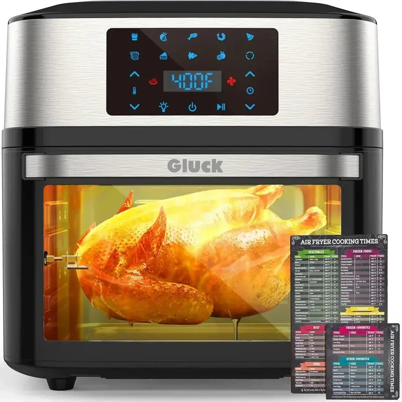 20-Quart Multi-Function Air Fryer Oven  10-in-1 Design with Viewing Window & Rotisserie