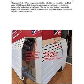 NeatHeat 8009 Tall Series Right EndWall Cap  Hot Water Hydronic Baseboard Cover (Not for Electric Baseboard) REC 8009