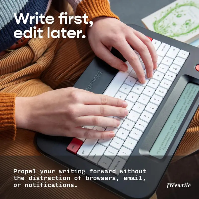 Freewrite Alpha E-Ink Digital Typewriter with Backlit Display and Cloud Sync