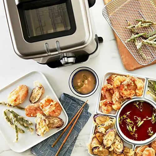 T-fal Ultimate Steel Deep Fryer  3.5L Capacity with Basket, Precise Temperature Control & Oil-Level Indicator