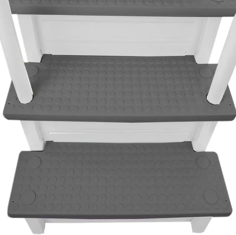 Select Anti-Slip In-Pool Steps  Gray Safety Stairs for Above-Ground Pools, Fits 48¡å54¡å Deck Heights, 300 lb Capacity