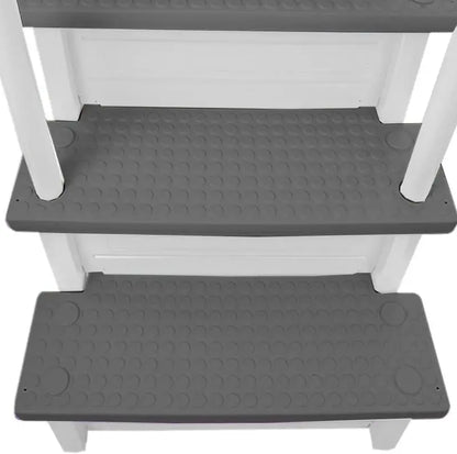 Select Anti-Slip In-Pool Steps  Gray Safety Stairs for Above-Ground Pools, Fits 48¡å54¡å Deck Heights, 300 lb Capacity