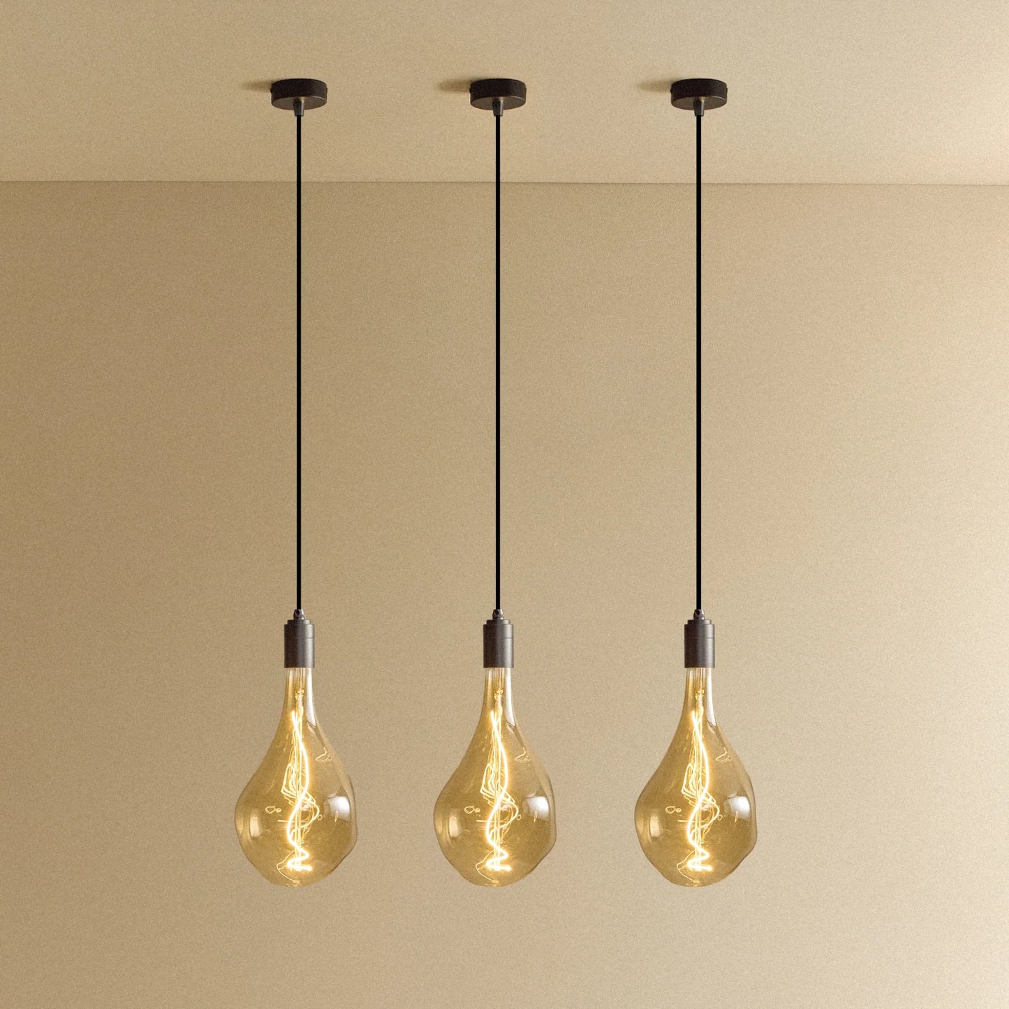 Voronoi III Pendant Light in Graphite - Set of 3