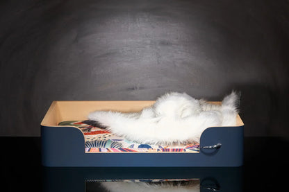« Drôle de Panier » pour chat  - Bleu Nuit